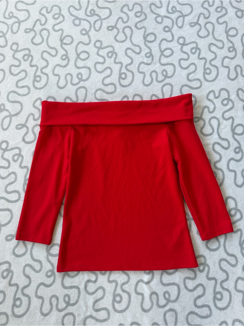 Anthropologie Red Off The Shoulder Top